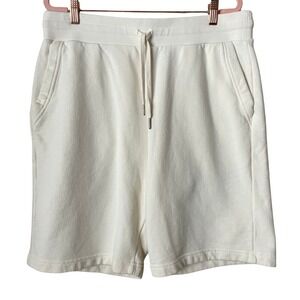 John Elliott Shorts Mens Size 5 XXL Cream Crimson Sweat French Terry Cotton USA